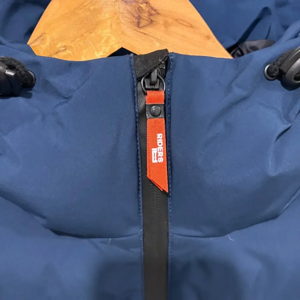 AI Riders on the Storm Down Jacket Kids 12Y Blue Hooded Full Zip